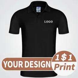 Dostosowane do haftowanej koszuli polo z wzorami Polo Shirt Production Tekst Dostosowany DIY Summer Shor 240408