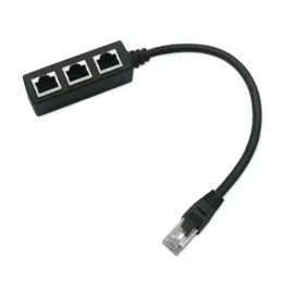 2024 RJ45 Ethernet Splitter Cable 1 Male to 3 Female Ethernet Splitter for Cat5 Cat6Ethernet Socket Connector AdapterEthernet Socket Connector