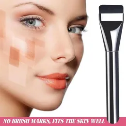 Makeup Brushes 1PCS Concealer Foundation Brush And Black Blender Sponge Flat Cosmetic Head Puff Tool Ultra-thin Applicator U5Q0