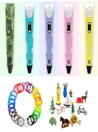 قلم رسم ثلاثي الأبعاد مع شاشة LED ومحول المكونات UseUuk 3D Pen DIY Pencil Pencil متوافق 175 مم PLA ABS Filament To1350415