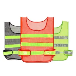 Yansıtıcı Güvenlik Beslemesi Toptan Yelek Giyim 3 Renkli İçi Boş Izgara Yüksek Görünürlük Uyarı Çalışma İnşaat Trafiği Yelekleri Drop Dhivg