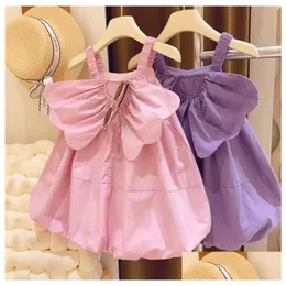 Abiti per ragazze ragazze al dettaglio baby estate farfalla vestito carino principessa kids swee casual holiday 2-7 t 230714 drop drop maternity c dhmng