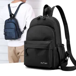 バックパック新しいデザイナーファッションメンバックパックミニソフトタッチ多機能小さなバックパック男性ショルダーバッグ男性財布旅行袋モキラ
