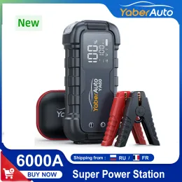 6000A Jump Starter 150W DC Car Battery Charger 3.3 LED SCREEN