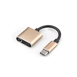 2024 Ny ny 2 i 1 Fast Charge Headset Adapter Type-C USB-C 3,5 mm Digital Audio Cable Converter för iPad Pro Google HTC Huawei för ny 2 in