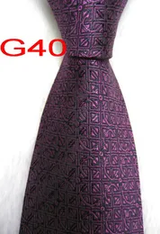 G40 100Silk Jacquard tessuto a mano intrecciato MEN039s cravatta cravatta0129999328