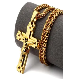 MENS Big Jesus Gold Fashion Cocklace Jewellery Punk Hip Hop Gioielli Collane a catena lunga per Men9984345