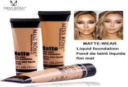 Miss Rose Makeup Matte Wear Foundation Maquiagem 10 kolorów twarz kremowa podstawa Foundation Fond de Teint Concealer7706276