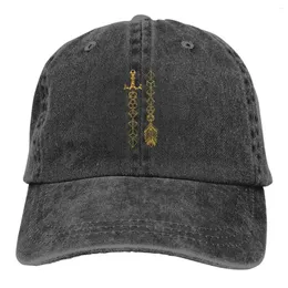 Top Caps Polyhedral Zar Seti Kılıç ve Ok Beyzbol Kapağı Erkekler Hats Kadın Vizör Koruma Snapback Dnd Oyunu