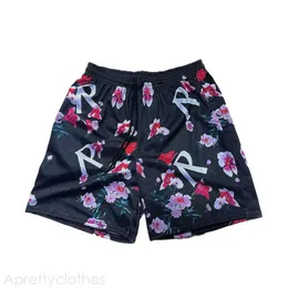 Designer masculino shorts florais de verão esportes de fitness curta seca rápida plus size malha de malha calças cortadas representam camiseta 405