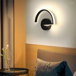 Wall Lamp Modern LED Bedside Sconce For Aisle Living Room Bedroom El Study TV Backdrop Home Decor Lighting Fixture Lustre