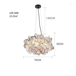 Chandeliers Acrylics Ly 디자인 된 멋진 샹들리에 LED 침실 라이트 커피 컬러 드롭 배달 DH27D