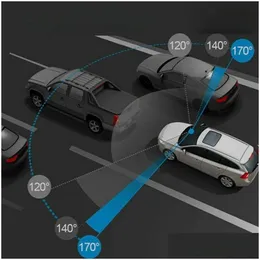 CAR DVR DVRS DVRS DVR Espelho traseiro 1080p Lente dupla Câmera de traço de vídeo Diretor de vídeo 4.3/2,8 polegadas Acessórios eletrônicos Drop Deliv Dho02