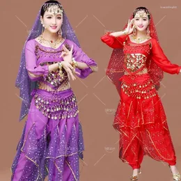 Stage Wear Women Performance Oriental Dance Costume Set Bollywood Belly Dancing Clothes High Quality India