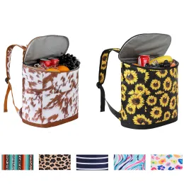 Bags Cooler Backpack Women Insulated Cooler Bag Thermal Food Lunch Men Large Nylon Leopard Waterproof Leakproof Portable Travel Cans