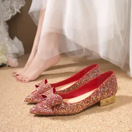 Scarpe da sposa con tacco alto Rinestone Blingling di scarpe da donna di grandi dimensioni banchetti tacchi alti scarpe da donna di lusso talon 240410