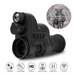 Escopos heker nv710 940nm IR Night Vision Scope 5000joule Hunting Night Sight 850nm Red Dot Night Vision Riflescope Recorder WiFi App