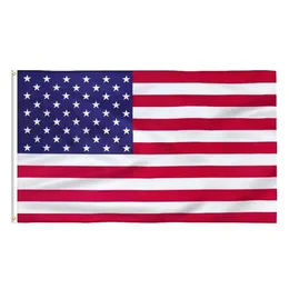 Polyester 90x150cm Flags Flags USA American Home Garden Office Banner 3x5 ft No FlandPole Stars Stripes Th0417 Pole S