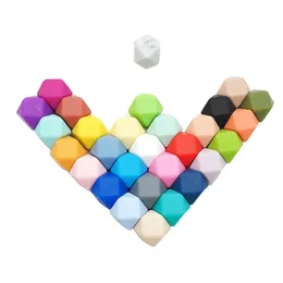 Chenkai 100pcs 14mm silicone perle esagono teether baby dummy dummy dimora