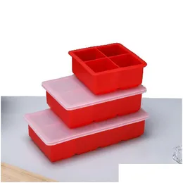 أدوات البار Sile Ice Square Mods Dust Proof Er Tresh Crace Cube Cube Moled Mix Color