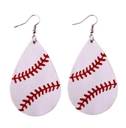 Personalized Baseball Leather Earrings Women Sports Neon Green Softball Teardrop Earrings Fashion Jewelry5926304