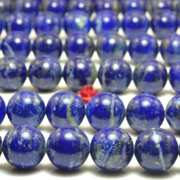 Pietre preziose gemme lapis naturale lapis lazuli in pietra liscia rotonda perle all'ingrosso per gioielli che producono bracciali fai -da -te collane 8mm/10mm15 "