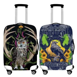 Аксессуары милый рисунок совы багаж качественный эластичный корзин для ручной корзины от 19-32 дюйма чемодан