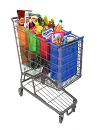 Borse per carrello per carrello da 4pcsset borse per drogheria riutilizzabile piegabile borsa per la spesa per la spesa Eco Supermarket facile da usare e Bolsas7025790