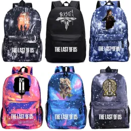 حقائب الظهر The Last of Us Part 2 Backpack Teens Canvas Schoolbag Cartoon Backback Backback Bookbag Ellie Printing Mochilas Children Rucksack