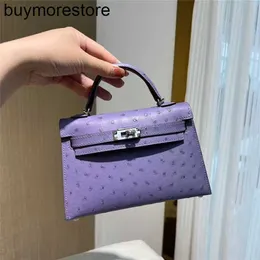 Women Borsebag 7A Skin fatte a mano Mini di seconda generazione 19 cm Piccola spalla a spalla singola lavanda Purple Purple Handsewn