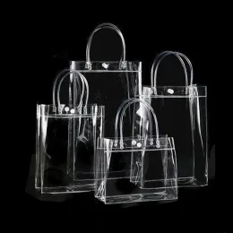 Taschen 1PC Clear Tasche Beutel Transparente Einkaufstaschen Schulterhandtasche PVC wasserdichtes Aufbewahrungsbeutel für Geschenk Kosmetische Plastiktüten 18 Größen