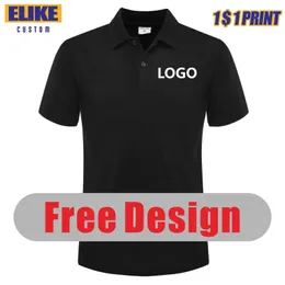 Elike Sommer Kausaler Polo -Shirt Custom bedruckte Textbildmarke Stickerei persönliches Design atmungsaktives Männer und Womentops 240410