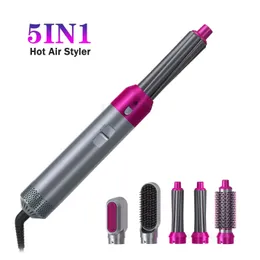 Wielofunkcyjny styl włosów 5In1 Prostowanie grzebienia powietrza Automatyczne Curling Iron i 240412