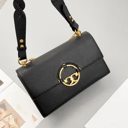 Tb Miller Shoulder Bag Top Quality Designer Women'S Chain Handbag Litchi Pattern Cowhide Wallet Flip Woven Shoulder Strap Small Square Bag New Best-Selling Black