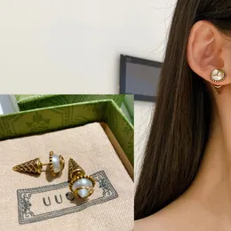 Jóias de designer de luxo G Brincos de ouro Brincho de pérola feminino Areta Men Earings Rings de moda Ringas de sorvete de pingente de colar de pingente