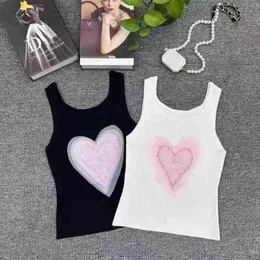 Kvinntankar Camis Designer French Sweet Temperament Plaid Color Blocking Design med en hängande nackrem för kvinnors vår/sommar