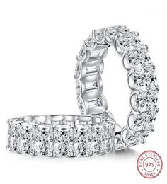 Radiant Cut 46 mm Created Diamond Ring Propozycja ślubna Marka Lśniczka Fine Jewelry 925 Srebrny zespół19436251