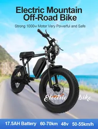 E1 C91 Electric Scooter High End Scooter 1000W Motor Maximal Speed ​​5055 km/h Off Road Bicycle USB Laddning Port 5 Mode 7 Gear Change LED LED -strålkastare med säten