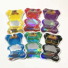 unique shape 500mg dank gummies packaging bags bear candy edibles plastic packing edible package bags smell bear packet