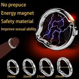 Magnetisk kuk ring penis ringer för män cockring anel peniiano potente mens geciktirde sprey fördröjning kuk glans i justerbar 240409