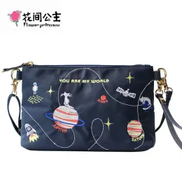 Briefzüge Blume Prinzessin Brandneue Tierplanet Stickereien Umhängetaschen Teenager Mädchen Crossbody Messenger Bag Handsbags Bolsa Feminina