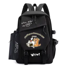 Mochilas Funny Working Frafe me faz feliz gato mochila 2022 Cartoon School Bags Teenager Bookbag Travel Backbag ombro