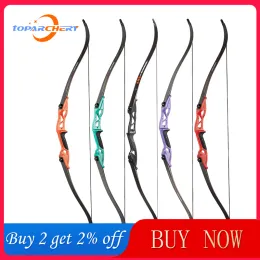 Packs Bogenschießen Bow Outdoor Shooting Recurve Bow für rechte mächtige Takedown -Jagdbogen mit Bogenbeutel 1850lbs