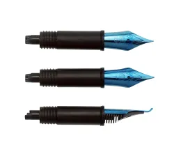 Pennor Hongdian Fountain Pen Nibs Black/Sier/Blue SPEF -pennor för Hongdian Black Forest/6013 Pennor Original EF/F/Bent 2st/3st