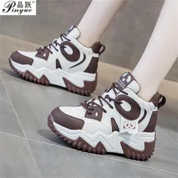 Casual Shoes 6.5cm Designer Autumn Style Daddy Women's Thick Soles Match Color Sports 33 40