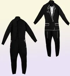 Mens Tuxedo Letsuu do estilo formal de neoprene preto de 3 mm