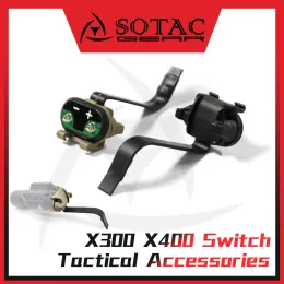 SCOPES SOTAC Gear X300 X400 Light Pressure Grip Switch Hunting Scout IR Laser ficklampa Vapen Taktiska tillbehör