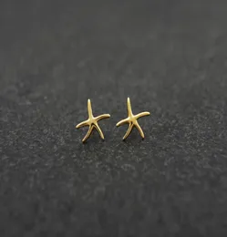 Fashion starfish stud earrings zinc alloy silver plated stud earring Marine biological stud earrings for women whole3414846
