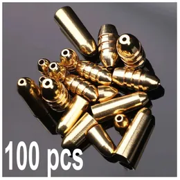 100 PCS Pesos de pesca de bronze Slata Slips Sliping para pesca Liga de pesca Lure Rig Rig 240418