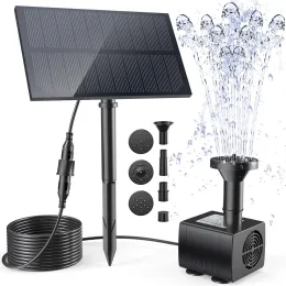 Tillbehör Nytt solfontän Water Pump Kit Upgrade Solar Powered Fountain Pump med stav för trädgård, trädgård, pool, fiskbehållare, akvarium